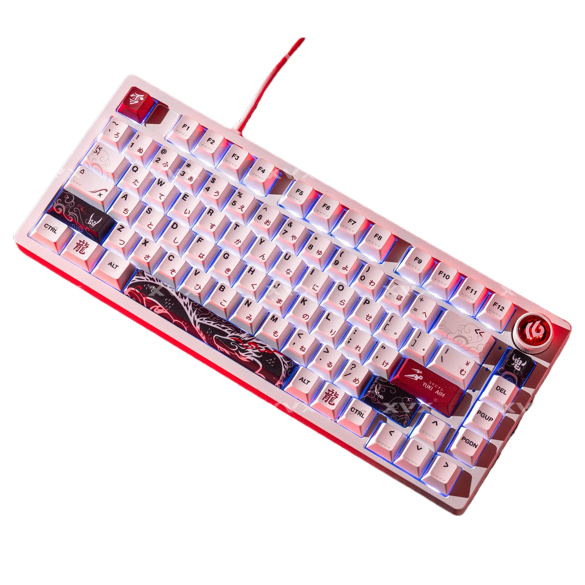 XVX Yuki Aim Custom Keycaps Japanese Layout Anime PBT Dye Sub Thick Cherry Profile 134 Keys for Mechanical Keyboard Accessories