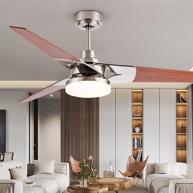 42-inch Smart Ceiling Fan Lights for Living Dining Room and Bedroom with High Wind Speed and LED Fan Lamps Kitchens Table Villa