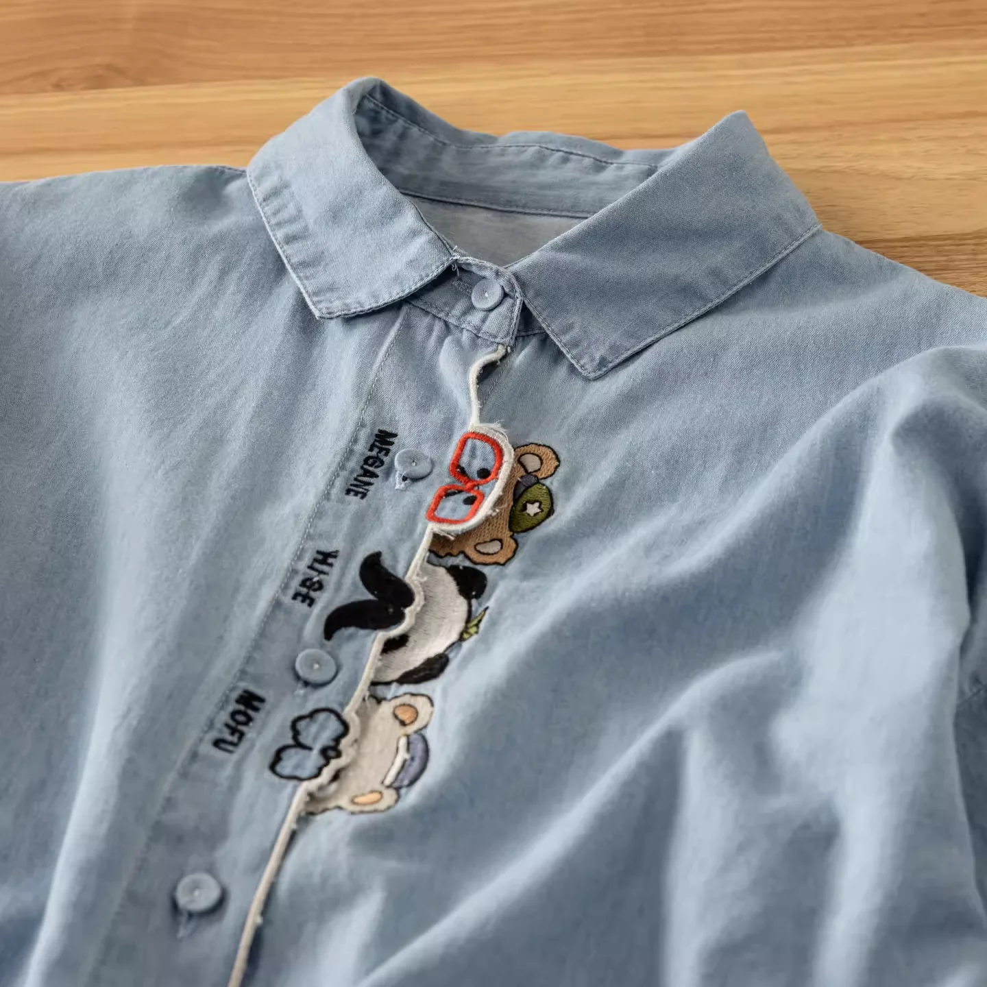 

Harajuku модные женские джинсовые рубашки оригинальный дизайн джинсовые блузки с цветочной вышивкой для женщин летняя одежда в стиле бохо