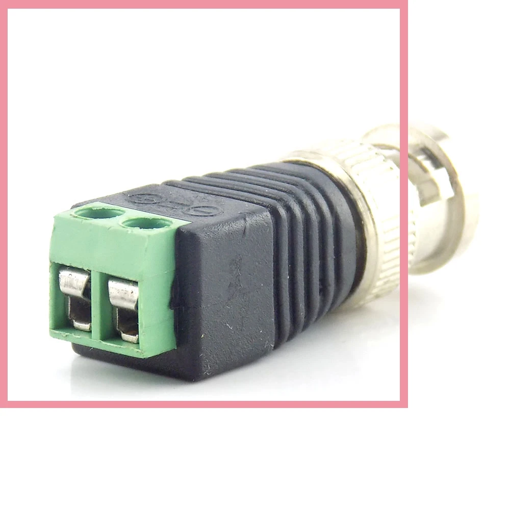 1/4/10pcs DC BNC Male Connector Surveillance Plug Accessories Video Balun System Security Adapter Coax CAT5 for CCTV Camera B6