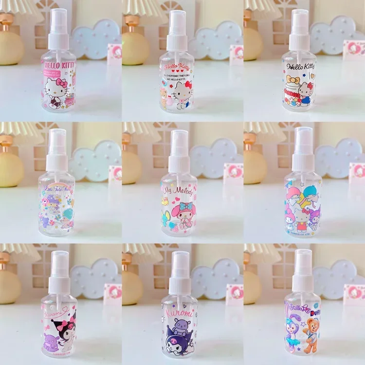 New Sanrio Spray Bottle Kuromi Anime Small Japanese Portable Mosquito Repellent Water Kawaii Alcohol Perfume Lotion Travel