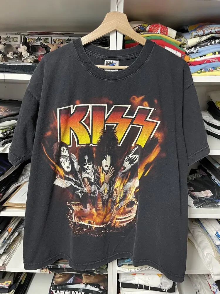 جولة عتيقة ، تي شيرت بقبلة نفسية سيرك كبيرة ، تي شيرت فرقة روك مباشرة ،