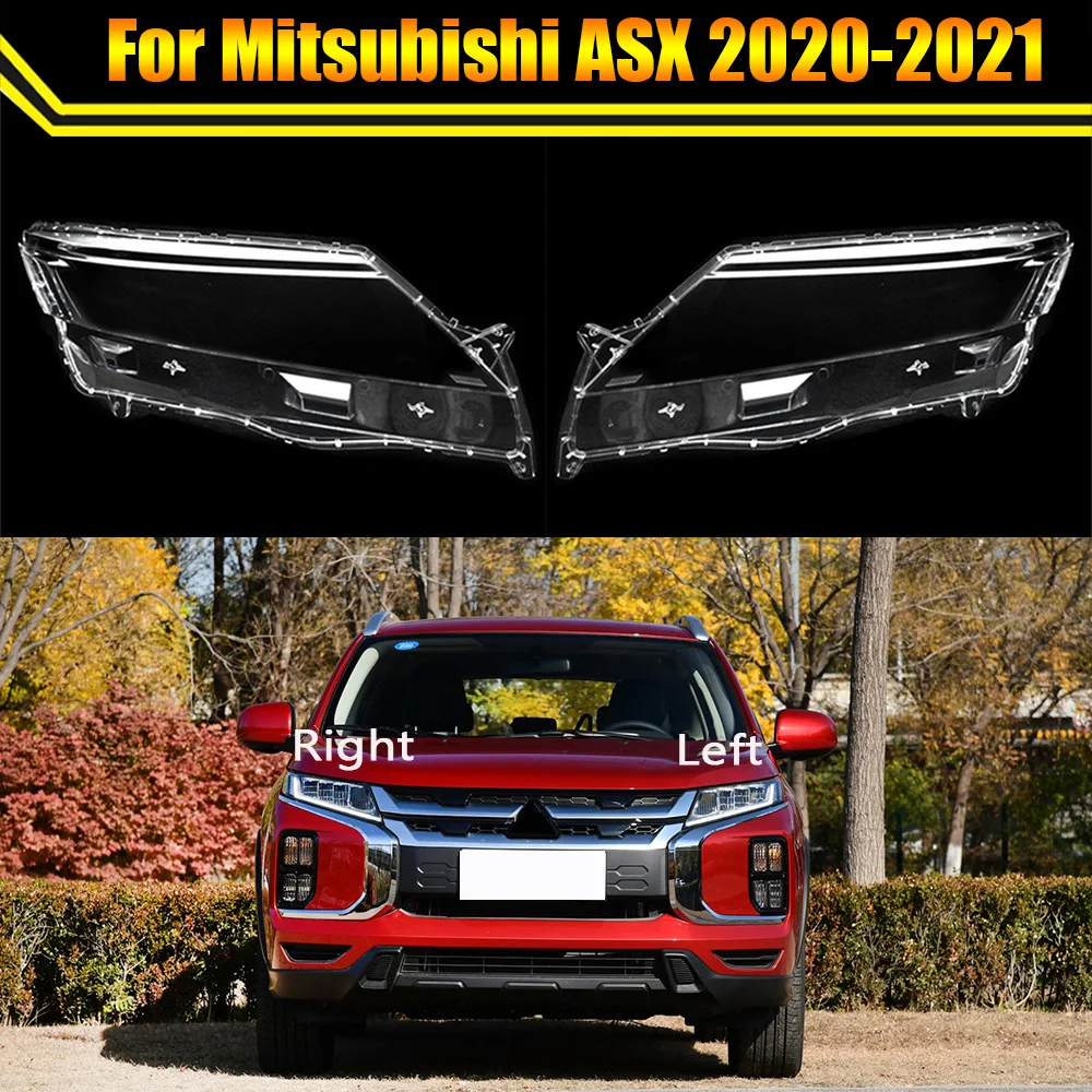 

For Mitsubishi ASX 2020 2021 Car Front Headlight Lens Cover Auto Shell Headlamp Lampshade glass Lampcover Head lamp light cover