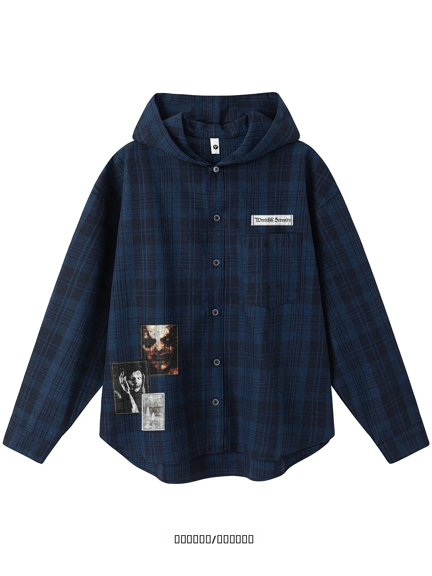 

Loose Long Sleeve Plaid Shirt Casual Vintage Personality Brand Polyester Cotton Blend Breathable Youth Fashion
