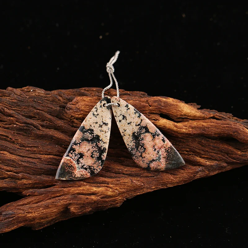 B&F Snow Flake Obsidian Earring Beads for Jewelry Making, Handmade Natural stones beads, Stones for jewelry Making Supplies