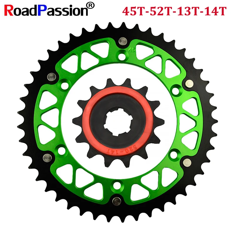 14T Front 45T~52T Rear Teeth Motorcycle Sprocket Wheel Fit For KAWASAKI KX250 KDX200 KDX250 KLX300R KX500 KX KDX KLX 200 250