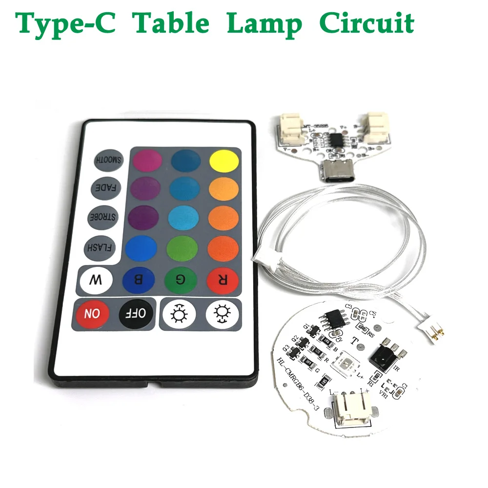 Lampa stołowa typu C Led ładowane na USB moduł sterowania mała lampka nocna dotykowego z pilotem ochrony ładowania