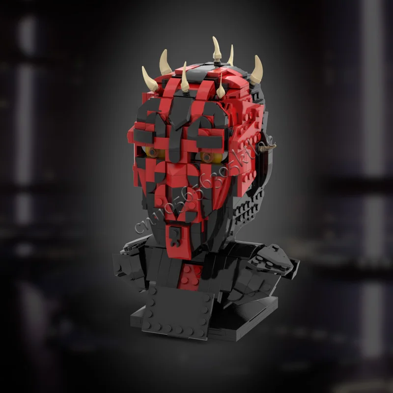 592 pçs moc estrela batalha uma grande aparência darth maul cabeça capacetes modelo blocos de construção empilhamento tijolos criativo brinquedo do miúdo presentes diy