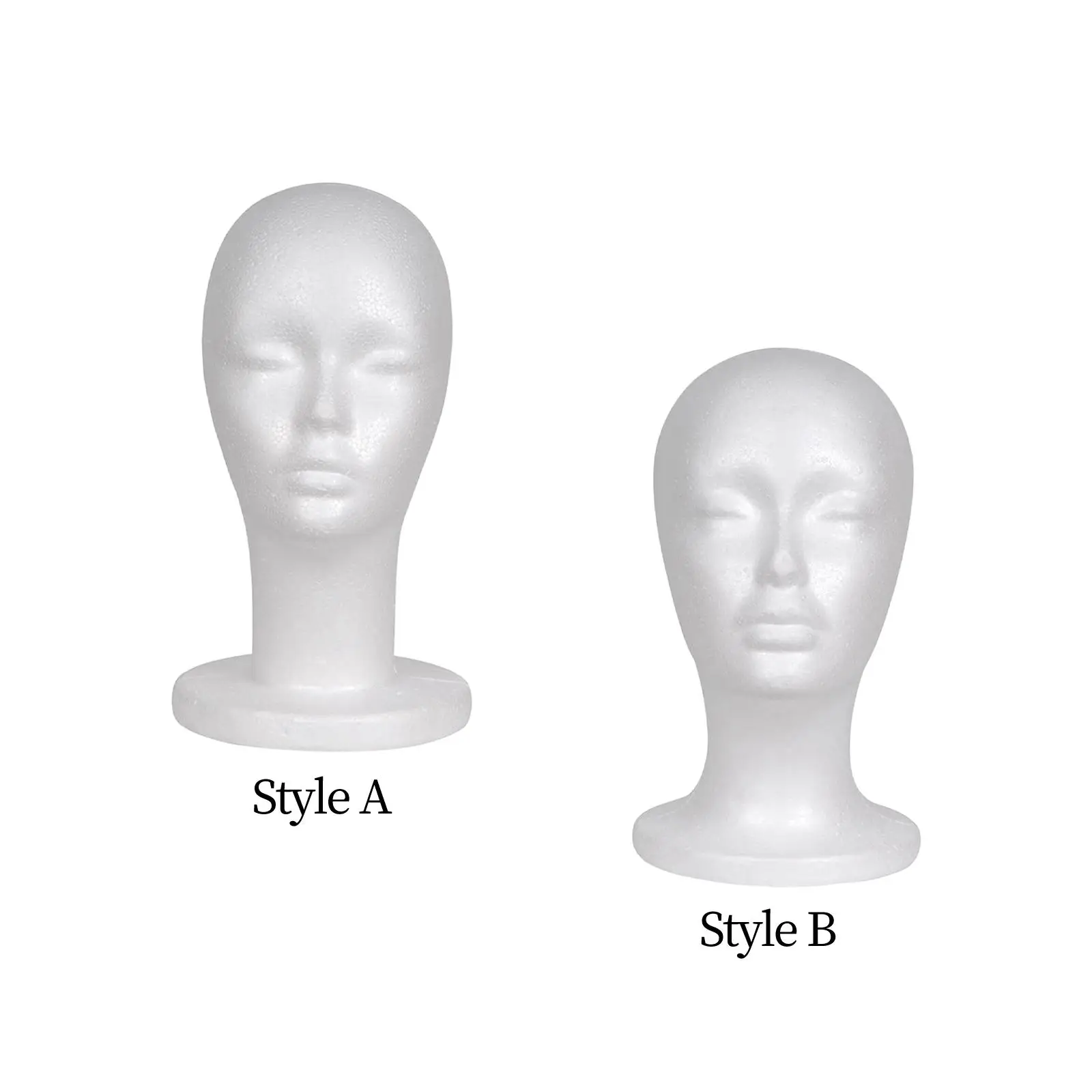 Female Foam Wig Head /Foam Mannequin Head /Display Hats Glasses Wig Display Stand Manikin Foam Head