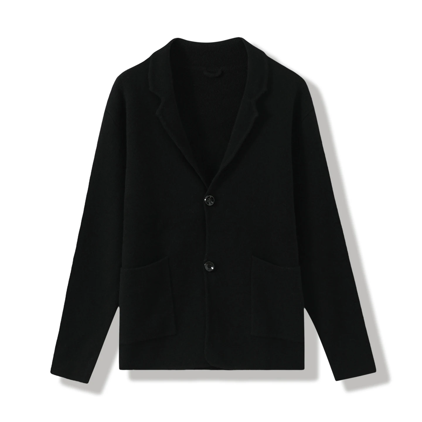 2025 New 100% Goat Cashmere Men Suit Collar Cardigan Autumn Winter Thick Coat Solid Loose Knitwear Sweater  Men Cashmere Clothes