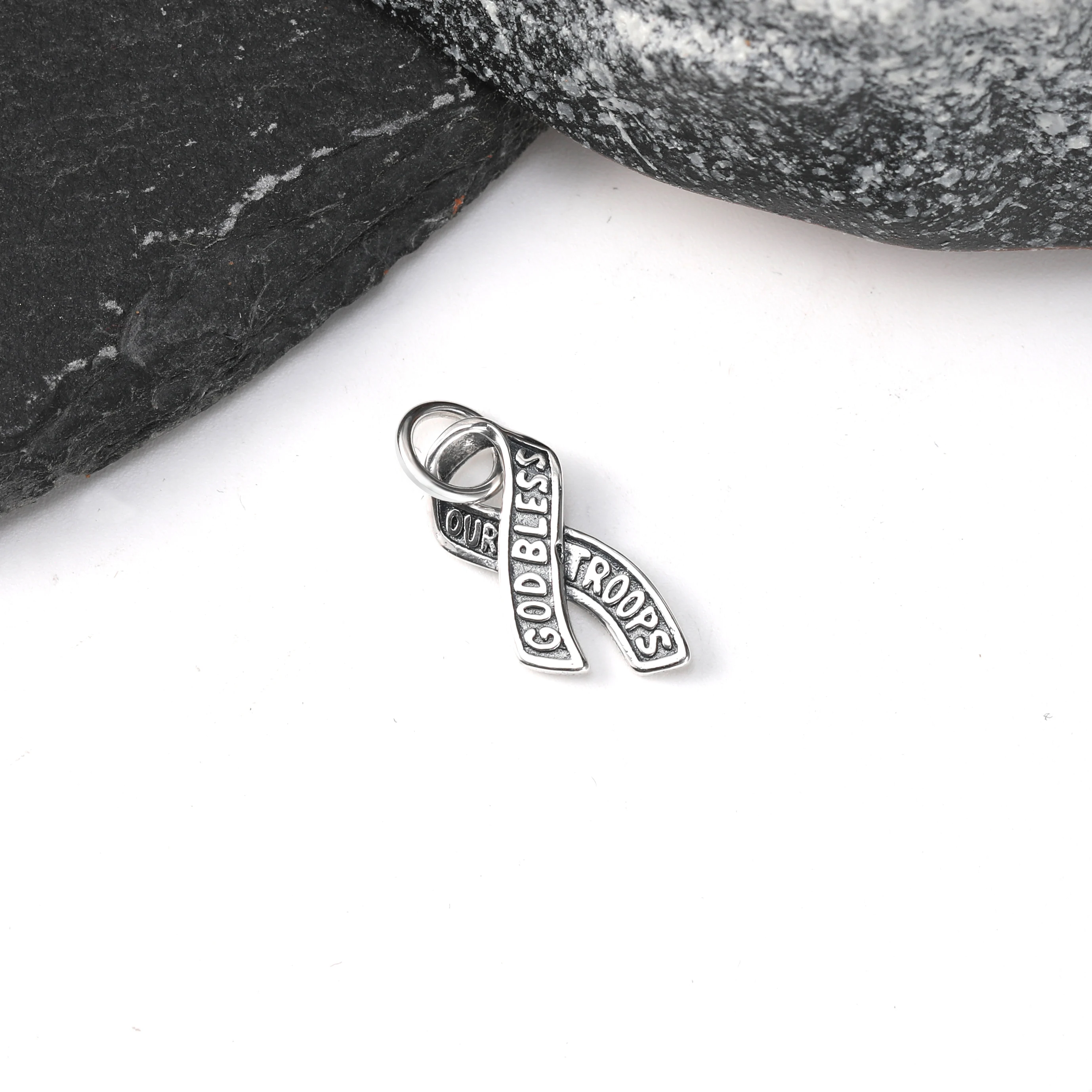 

DJ175 genuine 925 sterling silver fashion James Avery Awareness ribbon pendant
