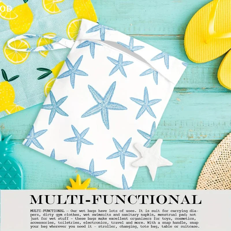 Waterproof Dry Wet Separation Beach Zipper Bag For Travel Swim Yoga Sportswear Cosmetics Storage