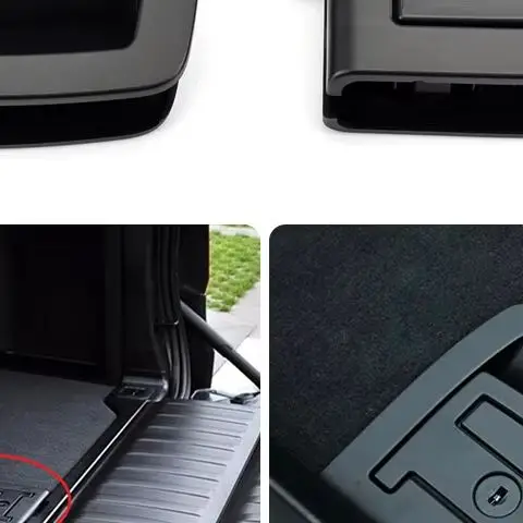 For BMW E70 X5 E71 X6 2006 2007 2008 2009 2010 2011 2012 2013 Car Rear Trunk Tail Cover Bottom Plate Mat Floor Carpet Handle