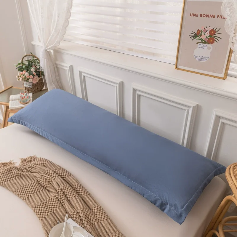 Double Long Cotton Pillow Cover 48x120cm/48x150cm/48x180cm Soft Breathable Comfortable Pillowcase for Home Decor