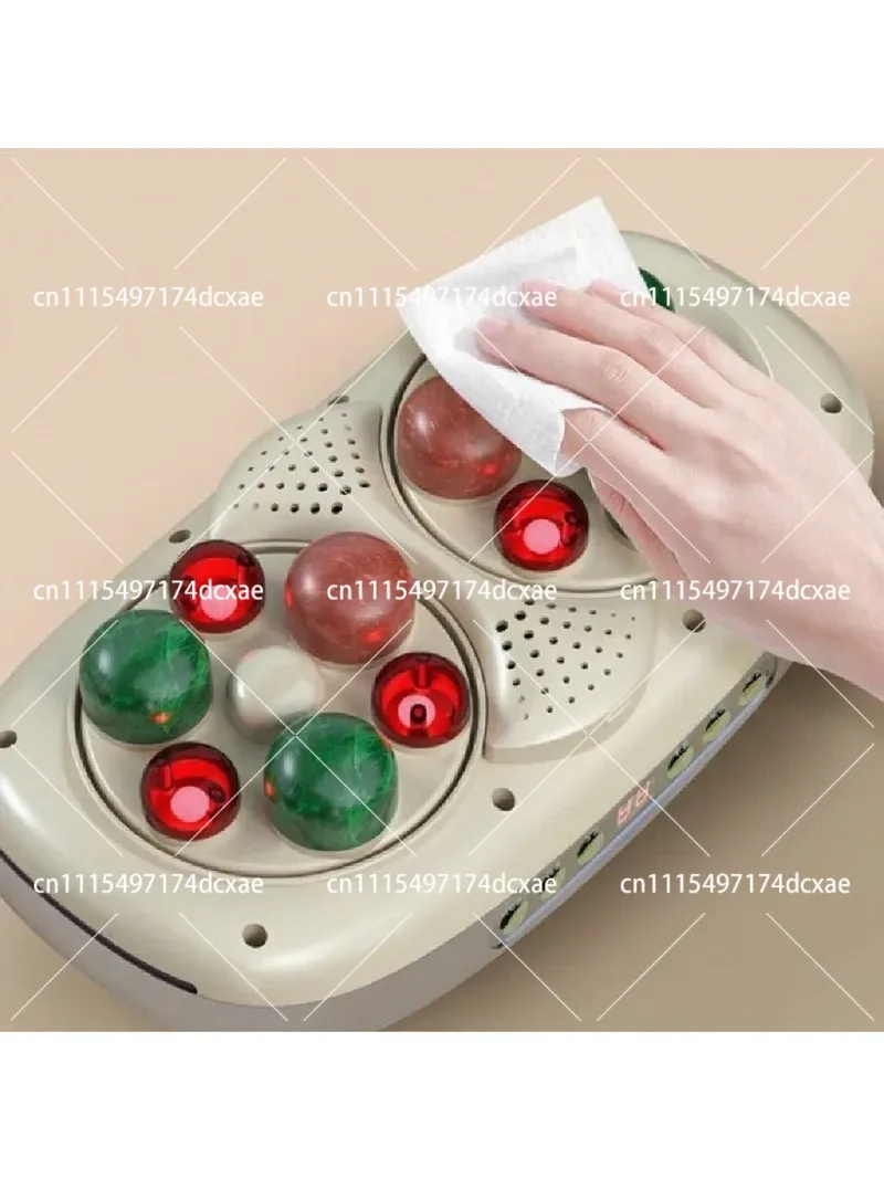 Rechargeable Foldable Abdominal Massager with Heating, Forward Reverse Kneading, Timing, Stomach Care