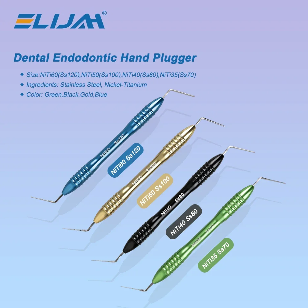 ELIJAH Dental Root Canal Filler Endodontic Hand Plugger Niti Oral Gutta Percha Filler Vertical Pressure Instrument Dental Tools
