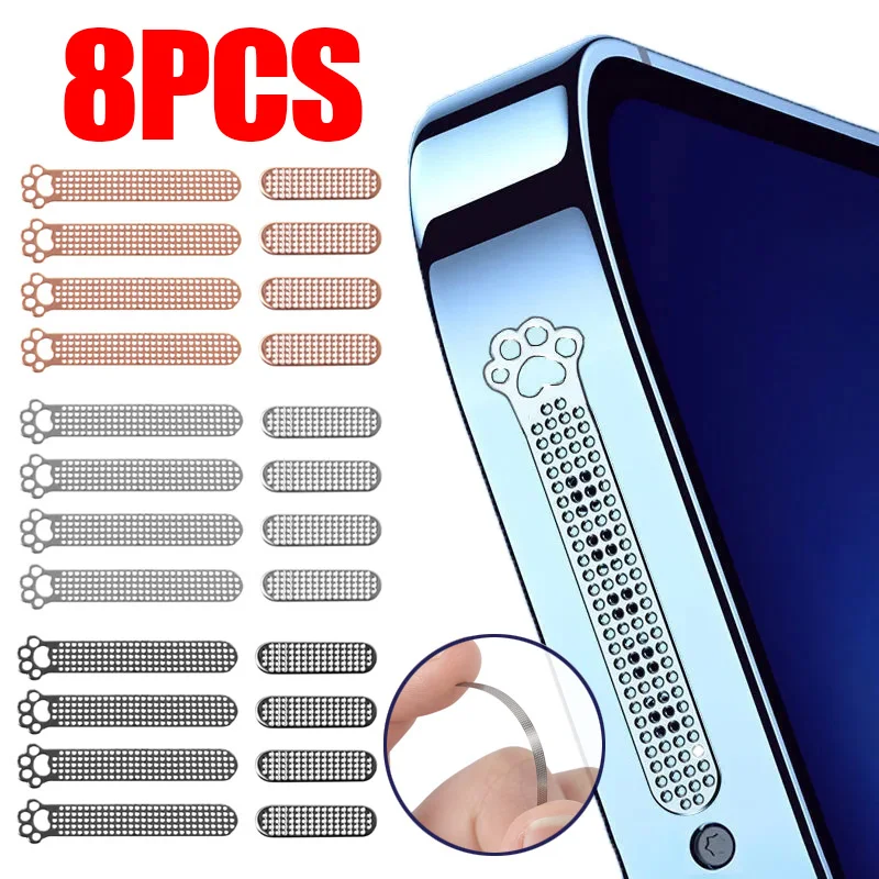 

Универсальные пылезащитные сетчатые наклейки для телефона «кошачья лапа», отверстие для динамика, защита от пыли, металлическая сетка, пылезащитный чехол для Iphone 12 13 Pro Max