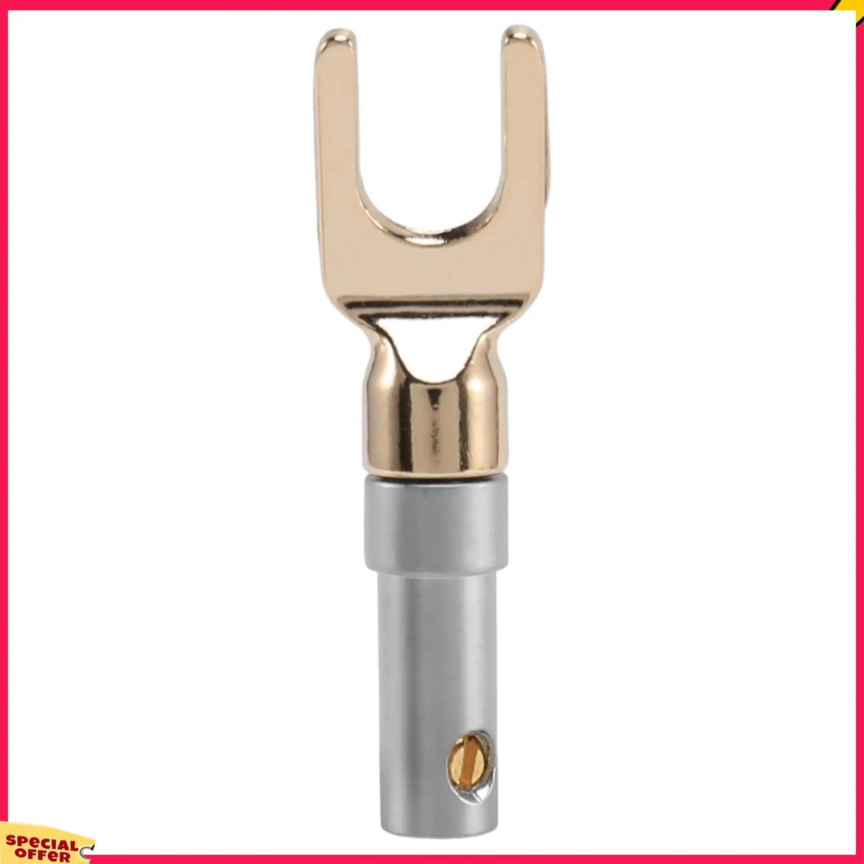 A39M Y Plug 45 درجة محطة المجرف موصل لأسلاك مكبر الصوت لتقوم بها بنفسك/سلك توصيل مكبر الصوت لتقوم بها بنفسك - حزمة من 12 (6 أسود + 6 أحمر)