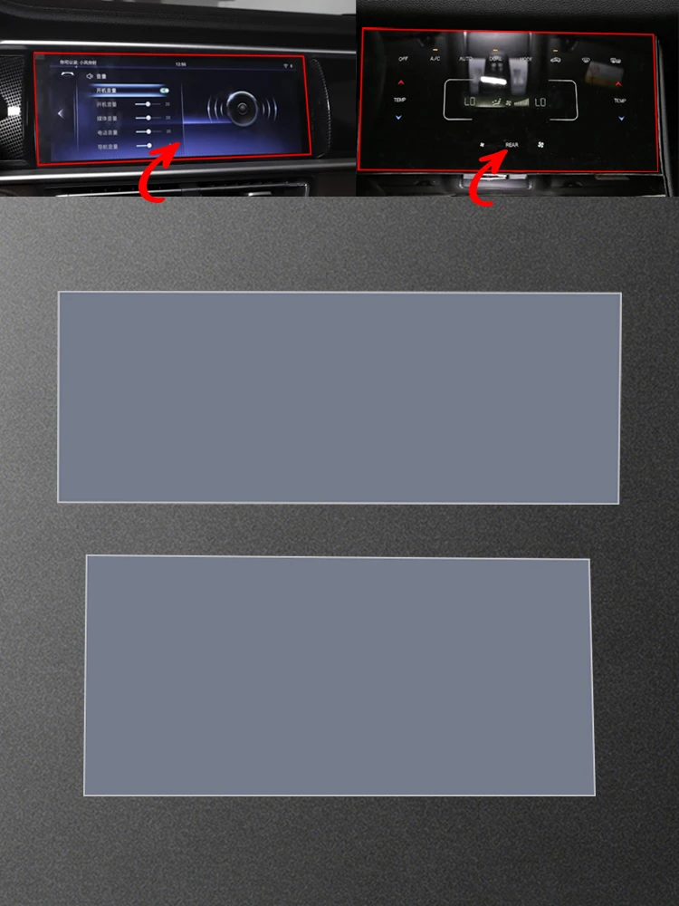 For Dongfeng Fengon IX7 2020 2021 2022 2023 Air Conditioning Screen Screen Navigation  Transparent TPU Protective Film