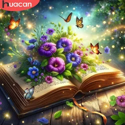 HUACAN DIY Diamond Painting Book Diamond Mosaic Flower Embroidery Butterfly New Collection 2024 Wall Decoration