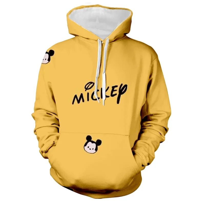 

2024 Disney Stitch and Mickey Collection Anime Hoodie Fashion Boys' Sweatshirt 3D Printed Autumn Harajuku Men's and Women's