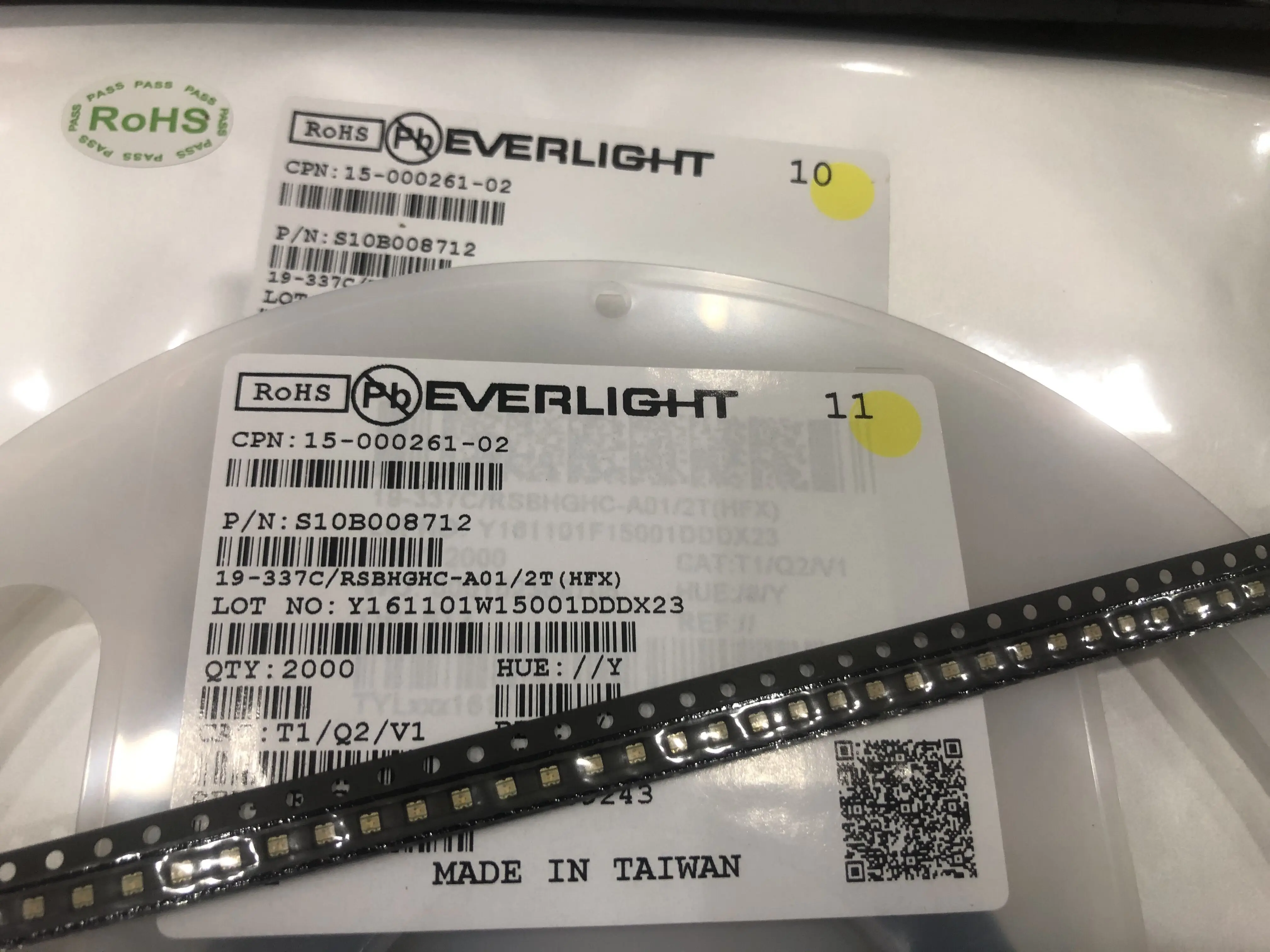 

19-337C/RSBHGHC-A01/2T 0603 RGB 1.6*1.6 RGB SMD-6P EVERLIGHT TAIWAN Original LED 1616RGB RED GREEN BLUE