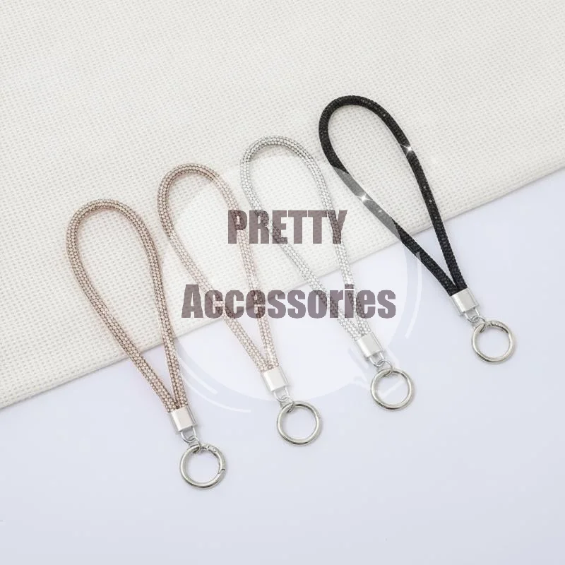 Bling Shiny Anti-Lost Keychain Wrist Strap Glitter Phone Lanyard Hanging Rope for Camera USB Drive Outdoor Use