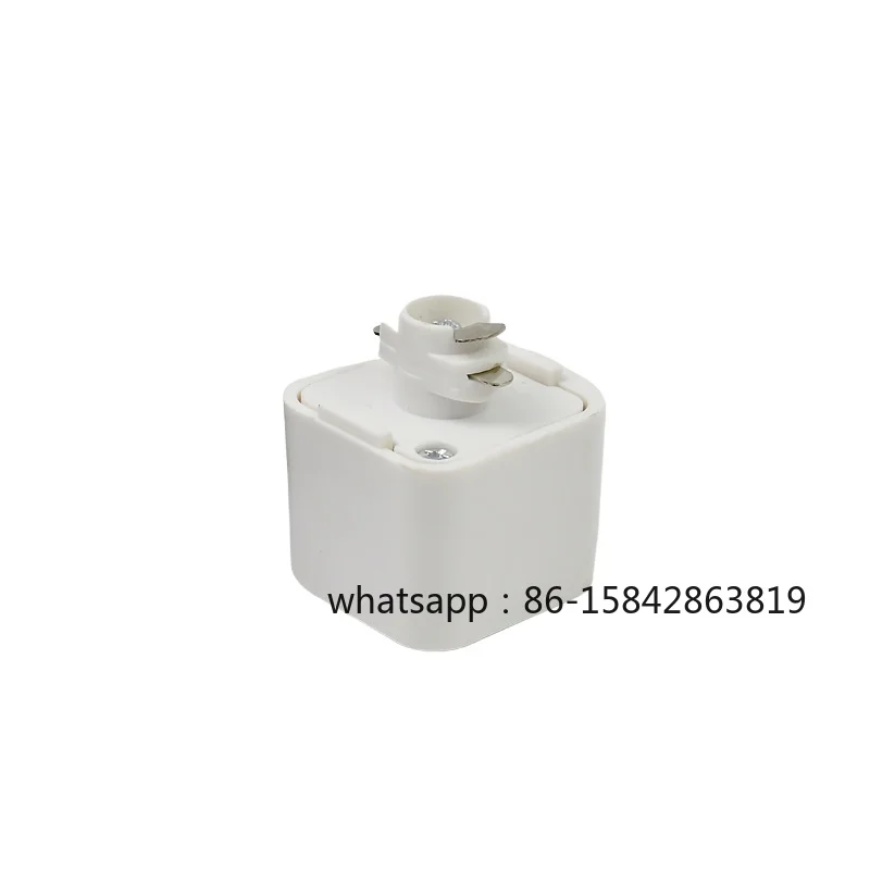 10pcs Three wire track box spotlight connector black white track light fixture 3 wire rail head connector