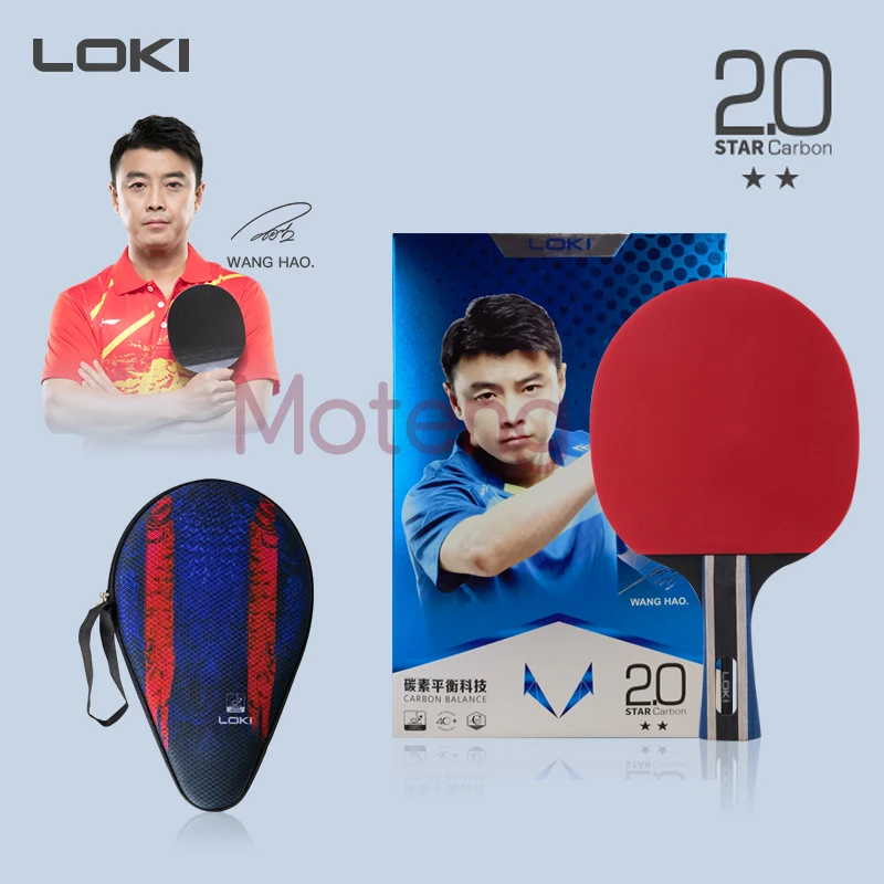 LOKI M2 Table Tennis Racket Professional Ping Pong Blade Rubber 5-Ply Pure Wood Carbon Balance Technology Genuine