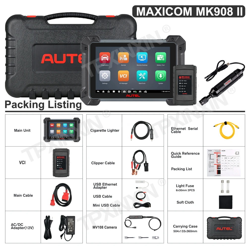 

Autel MaxiCOM MK908 II Full System OBD2 II Vehicle Scanner Universal Professional Bluetooth Tablet Car Altar Diagnostic Tool