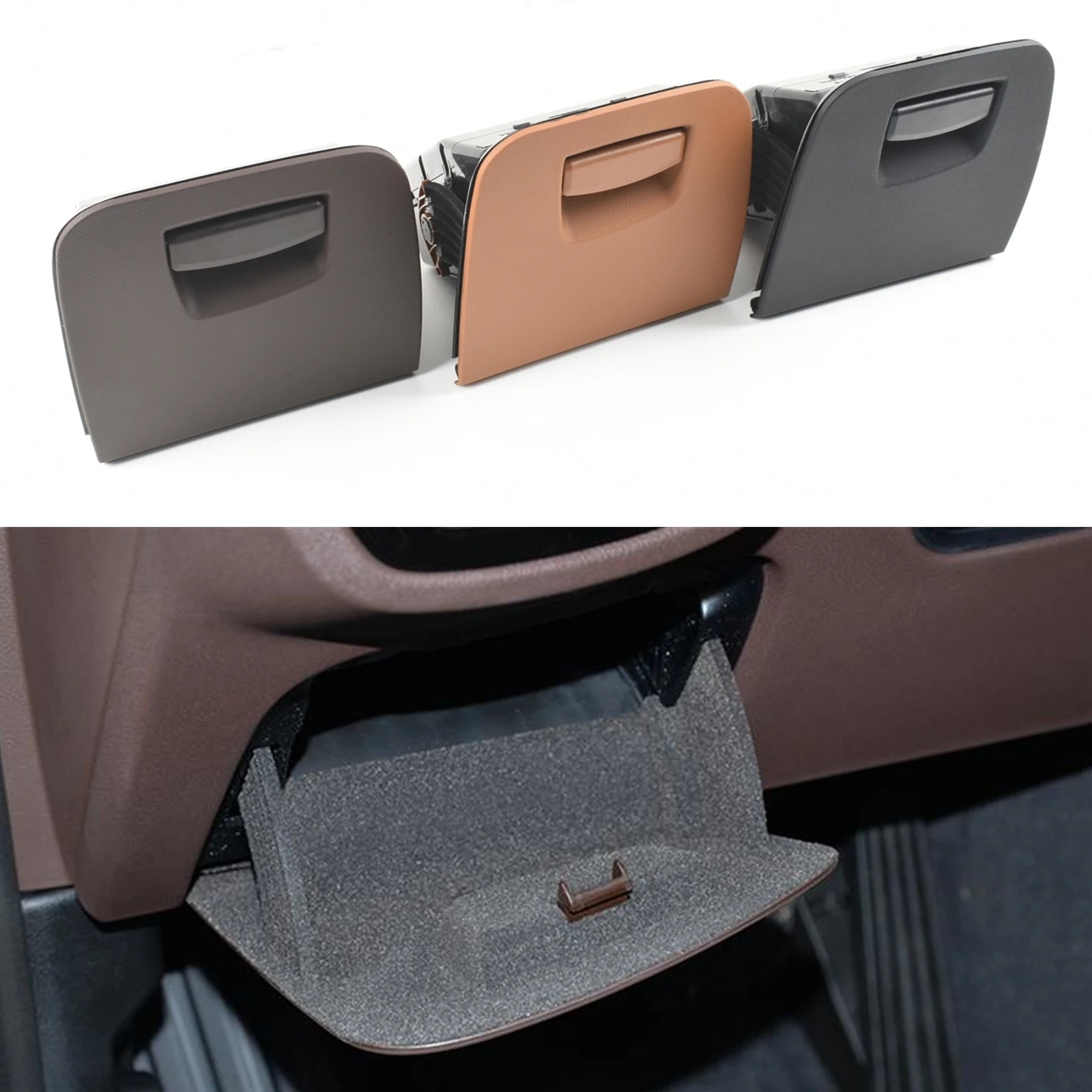 For BMW 5 6 Series G38 2017-2021 Front Left Driver Side Dash Storage Box Case Tray Compartment Mocha Dashboard Tool Cabinet Kit