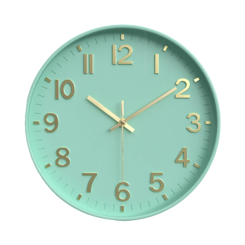 

HOT-Silent Modern Clock For Wall, 3D Numbers Wall Clock For Kitchen Bedroom Living Room Office Classroom Decor