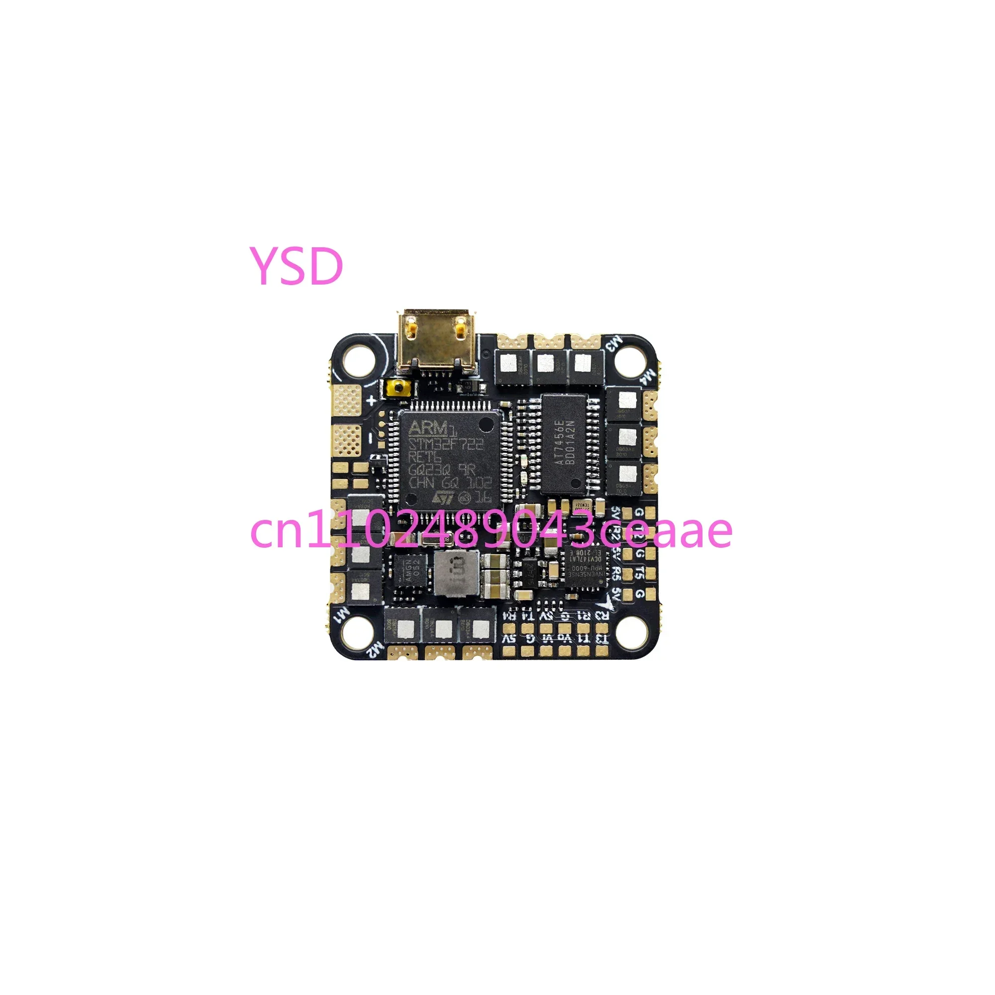 Flight Controller & ESC (F722 FC + BLHELI_S 45A 4in1 ESC, 2-6S Support, 25.5×25.5mm, for RC FPV Cinewhoop Ducted Drones)