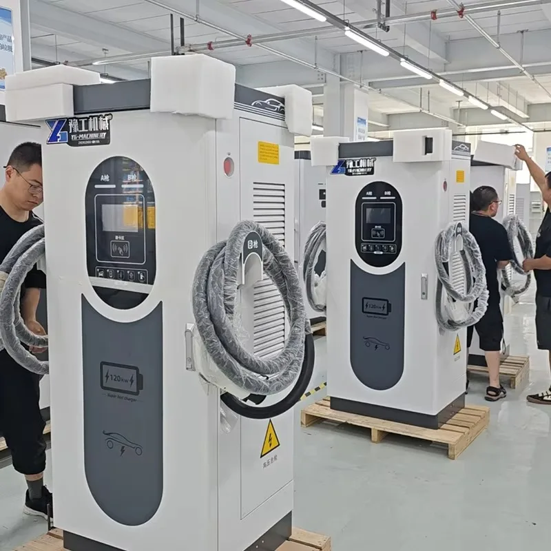 120kW DC Fast Charging Station CCS2 EV Charger Dual Gun for Electric Truck Parking Commercial