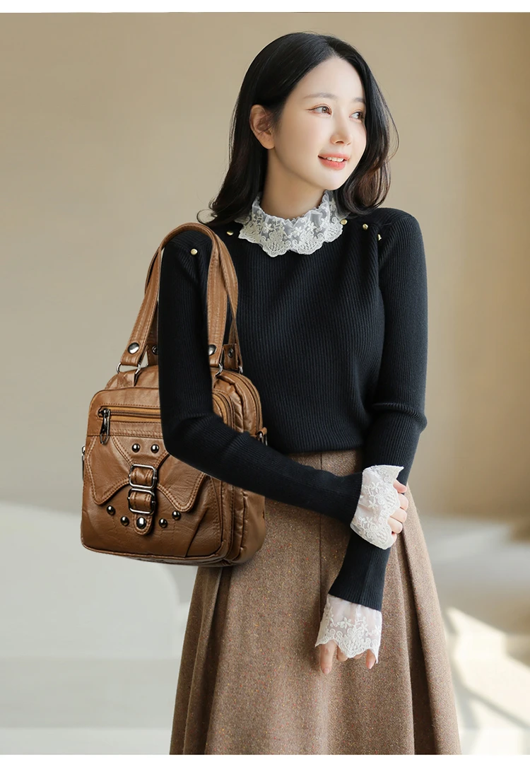 حقيبة كتف نسائية عصرية متعددة الوظائف من البولي يوريثان حقيبة كتف حقيبة كروس حقيبة يد حقيبة مدرسية mochila حقيبة نسائية ita حقيبة بيضاء باك