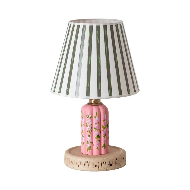 Floral bedside lamp rural modern simple bedroom ambient light