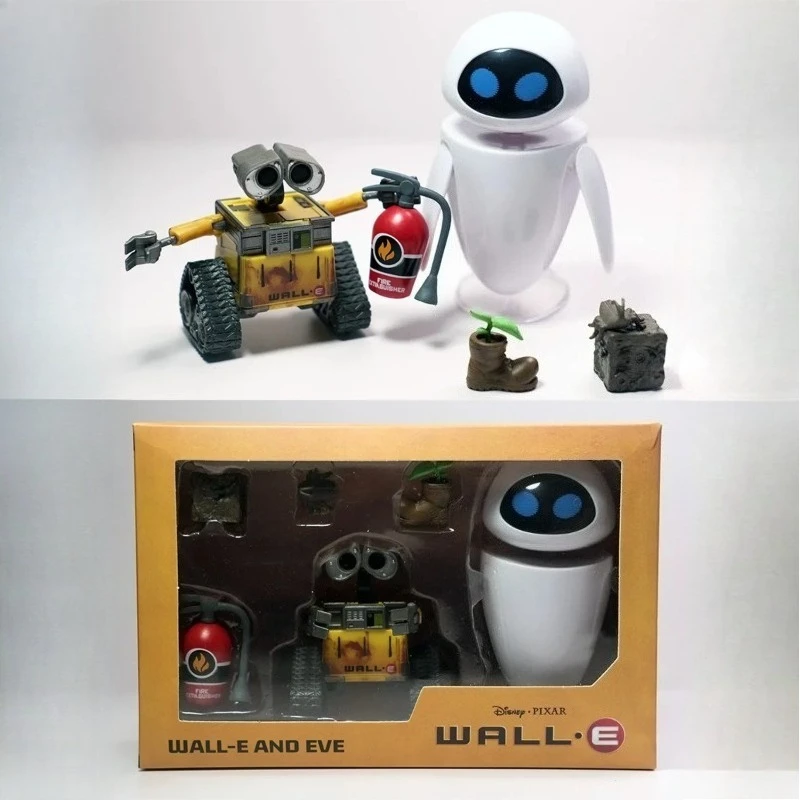 

15cm Anime Robot Mobilization WALL.E Action Figure Mobile Doll WALL EVE Robot Combination Ornament Model Brithday Gifts