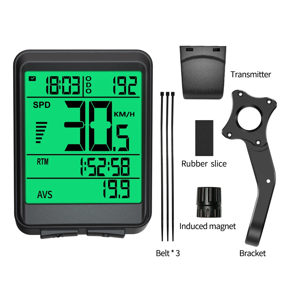 

Bikevee BKV-1517 Wireless Bicycle Computer Waterproofing Ultra-Long Standby Bike Speedometer Odometer With Auto Backlight Stand