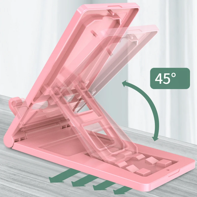 1pc Cell Phone Stand Angle Adjustable Cell Phone Holder With Silicon Pad Foldable Mobile Phone Tablet Stand