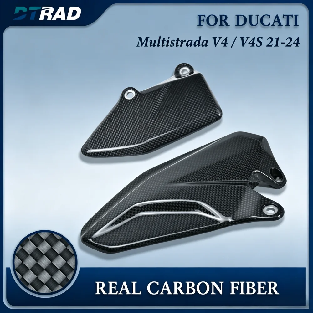 For DUCATI Multistrada V4 V4S Pikes Peak/Sport/Rally 2021-2023 2024 Carbon Fiber Heel Guards Motorcycle Modification Accessories