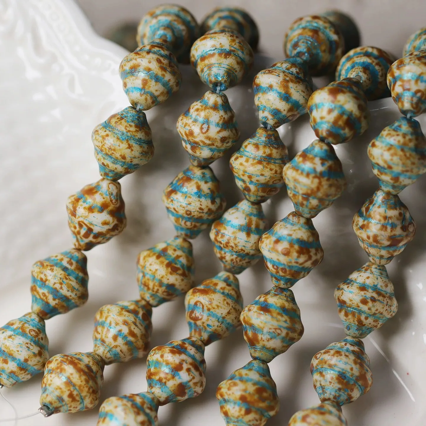 

10pieces 13*10mm Handmade Glass Beads Bracelet Necklace Earring Scatter Pieces DIY Semi-finished Production