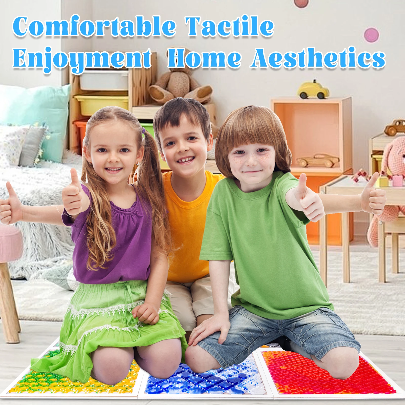 Tappetini sensoriali interattivi facili da pulire liquidi per bambini sensoriali per la cameretta dei bambini