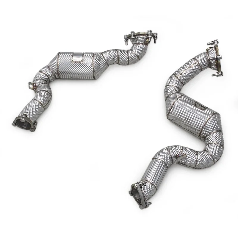 Stainless Steel Performance Exhaust Catted Exhaust Downpipe for AUDI RS6 4.0T 2013-2018