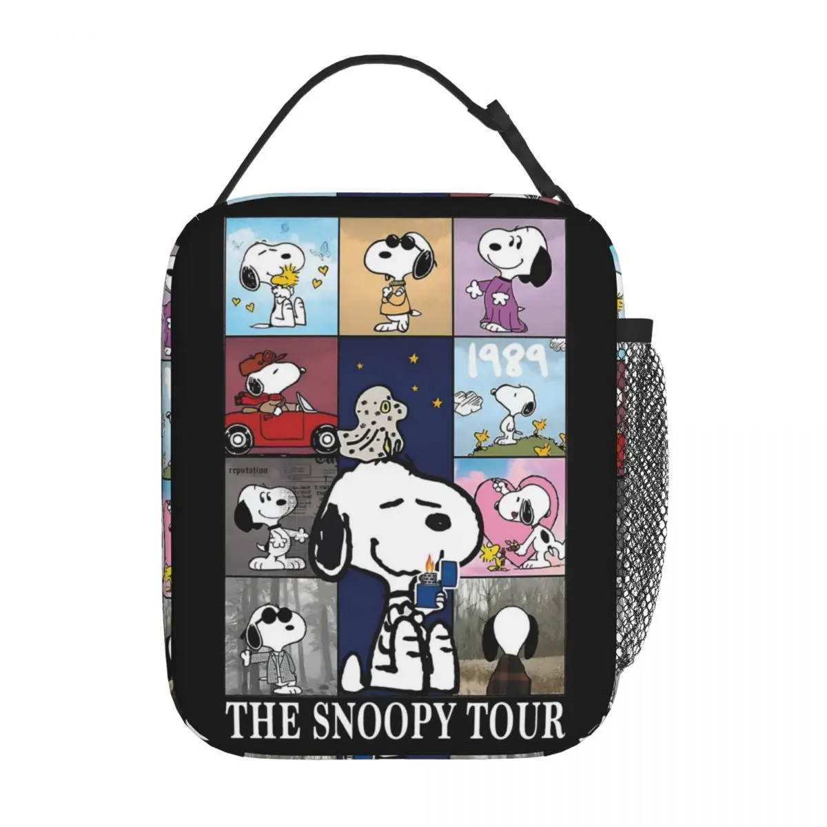 Cute Snoopy The Eras Tour borse per il pranzo isolate contenitore per pasti a tenuta stagna borsa termica Lunch Box School borse per la