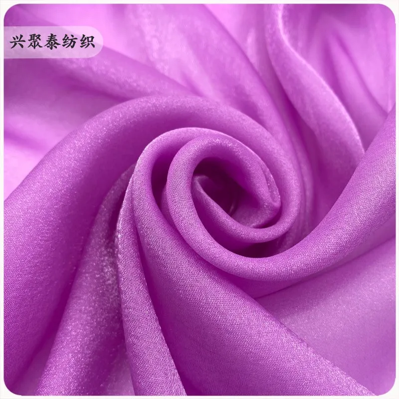 

Polyester yarn glittering hazy semi-transparent organza fabric large-sleeved blouse and skirt wedding dress Hanfu