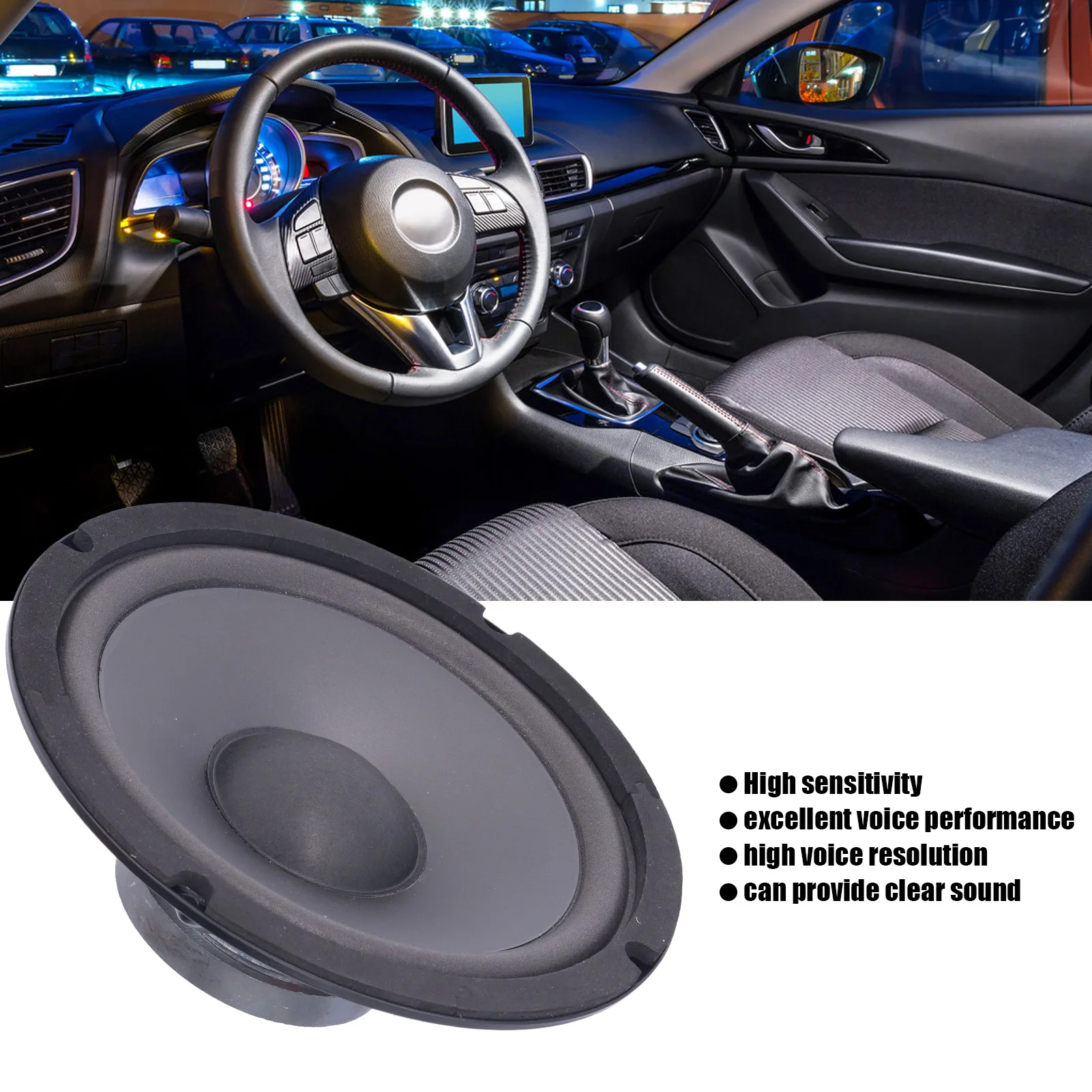 

Автомобильный сабвуфер 6,6 дюйма, коаксиальный динамик, звуковой динамик, универсальный для автомобильной стереосистемы, автомобильный коаксиальный динамик, автомобильные динамики