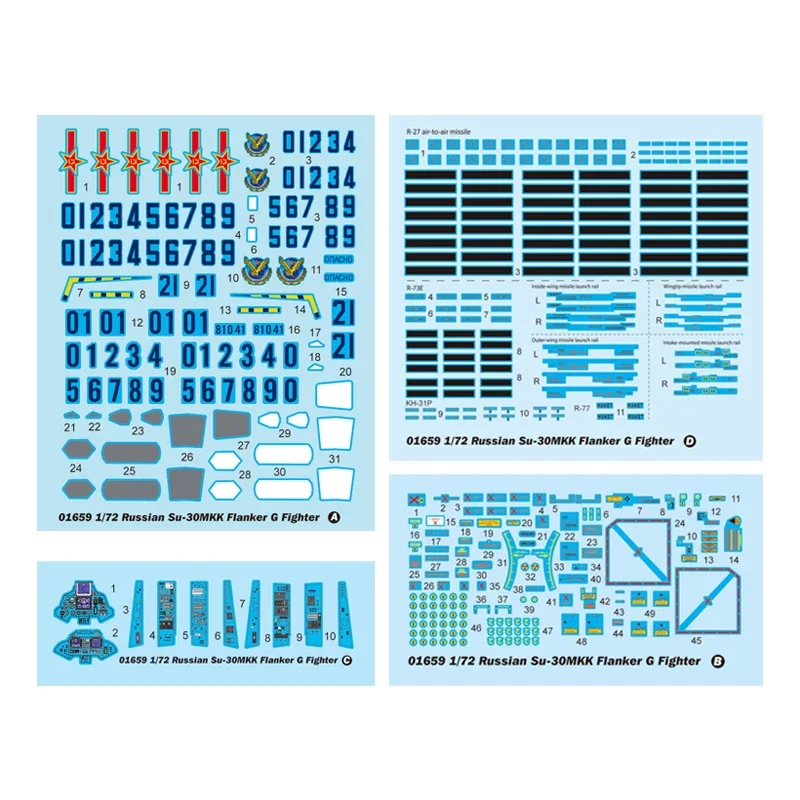 Trompetista 01659 russo Su-30MKK flanco g 1/72 militar montado escala modelo kit brinquedos diy, para presentes de aniversário colecionáveis
