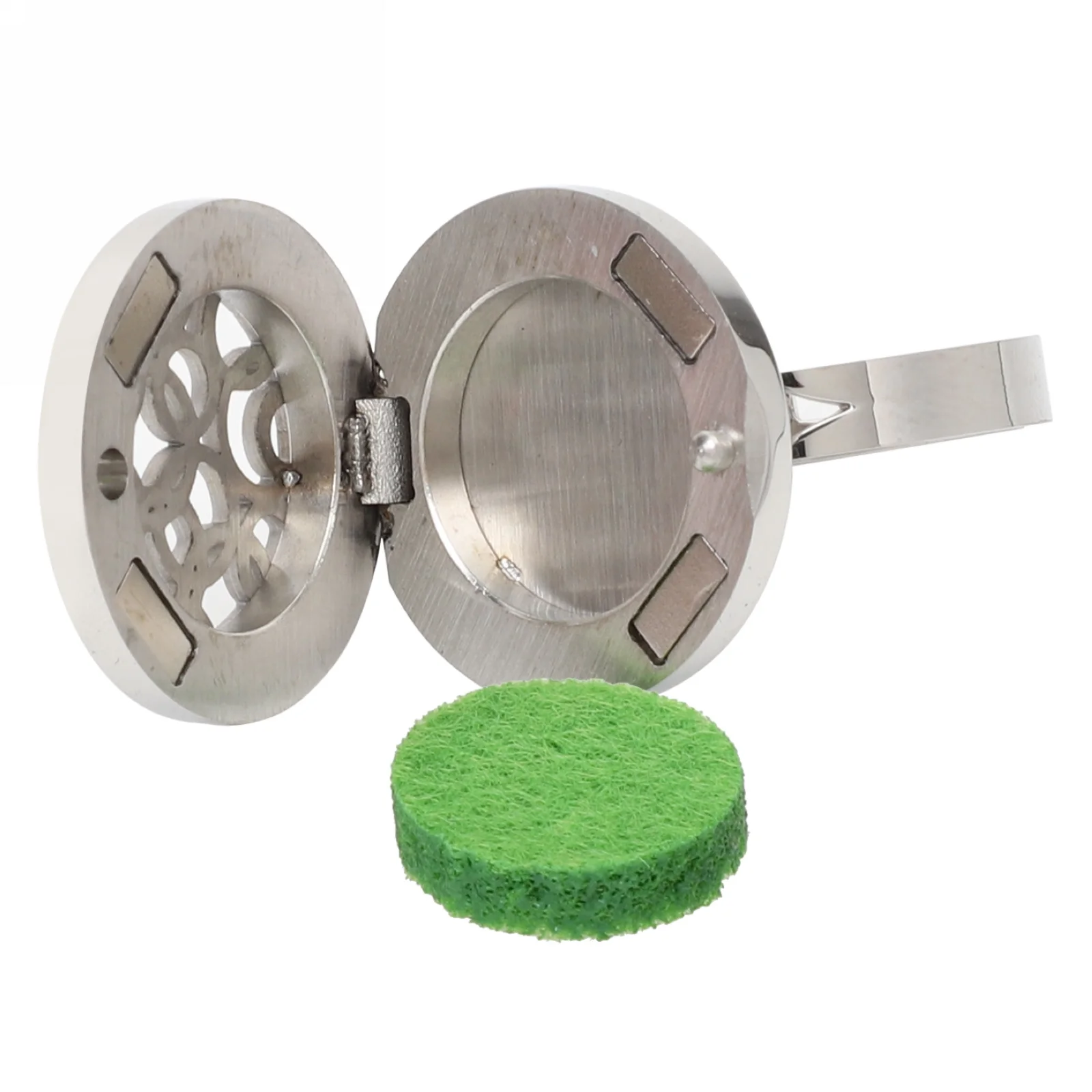 

Hollow Out Open Ring Stainless Steel Adjustable Aromatherapy Jewelry For Women Men Unisex Cuff Wide Ring Fashion Vintage