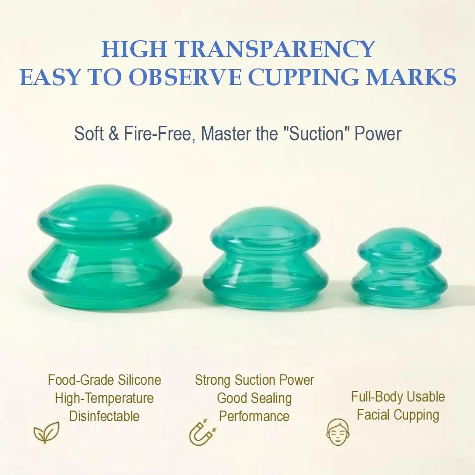 Flexible Silicone Vacuum Cupping Massage Cups Multifunctional Gua Sha Ventosas Face Body Physiotherapy Slimming Massager Tool