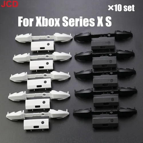 Imagen 1 del producto 10 juegos de botones de parachoques RB LB en blanco y negro para controlador XBox Series S X, guía envolvente de gatillo, pieza de reparación de botones de encendido y apagado
